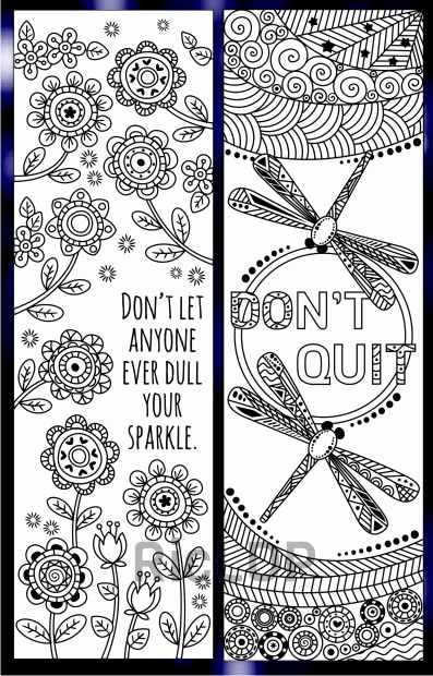 Adult Coloring Book Markers New 8 Coloring Bookmarks with Quotes