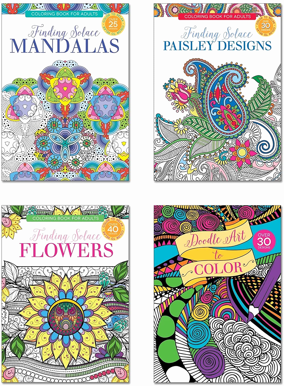 Adult Coloring Book Set Elegant B there Adult Coloring Books Set Of 4 Coloring Books Over 125 Different Designs Bined Mandala Coloring Books for Adults with Detailed Flower